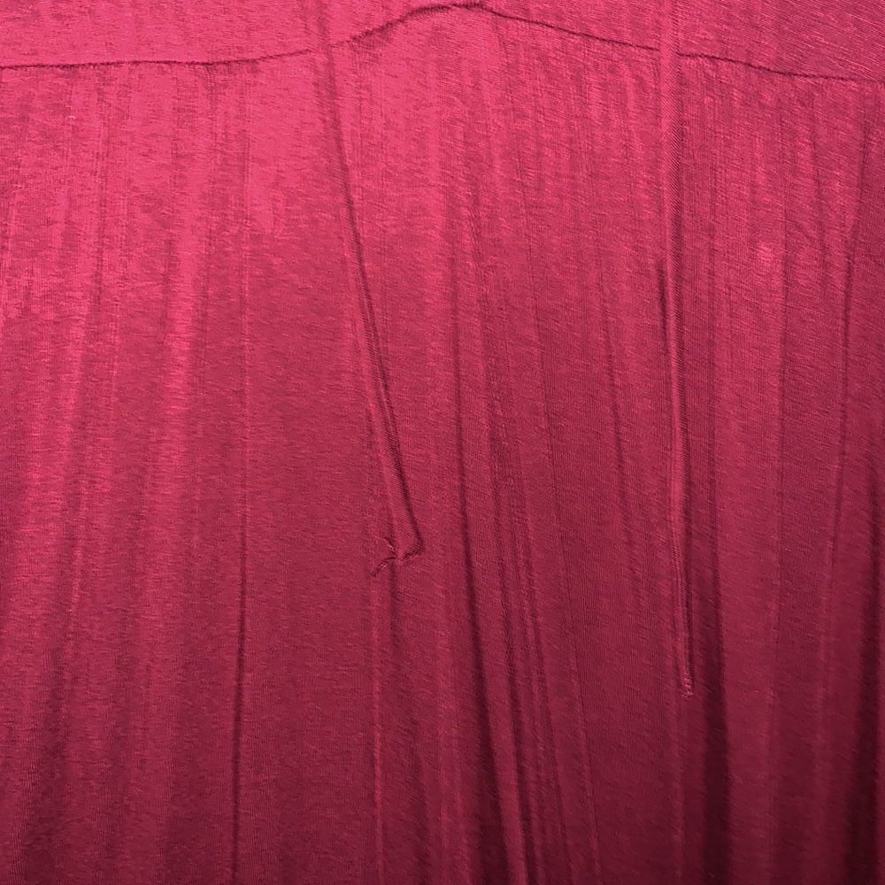 Ecote Urban outfitters burgundy lace-up maxi Dress Sz S/P full length flowy boho - Picture 6 of 11
